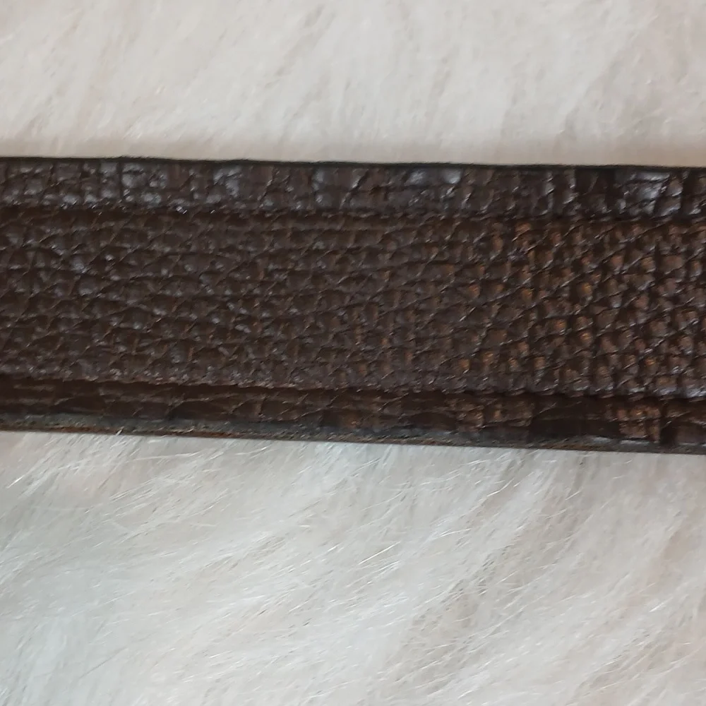 Salvatore Ferragamo Men's Brown Single Leather Belt CM(95) - Picture 8 of 9